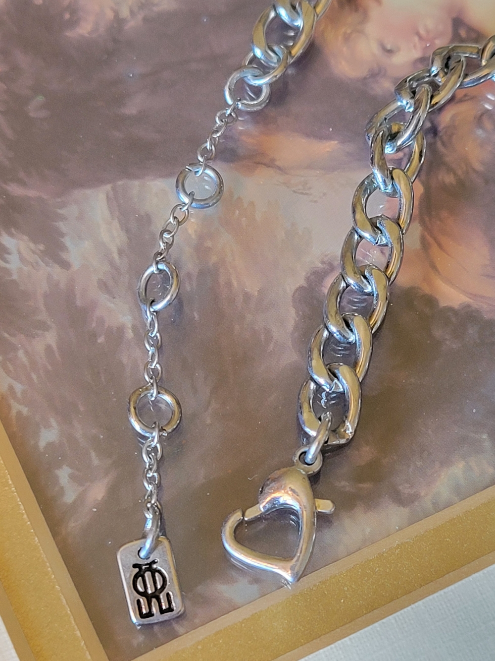 Silver Metal & Rhinestone Necklace - Picture 9 of 9